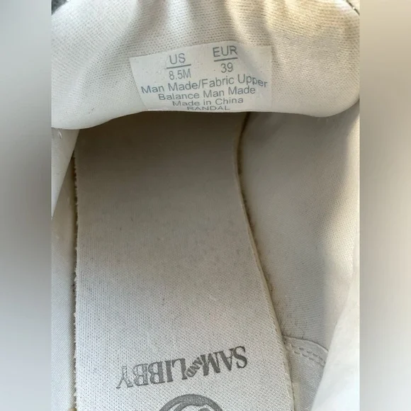 Sam & Libby Metallic Silver and White Casual Shoes - Picture 5 of 5